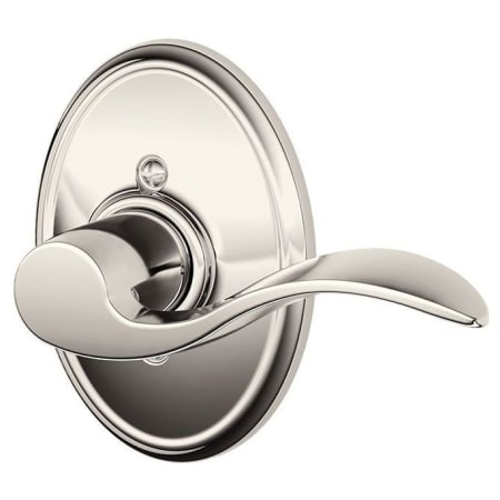 A large image of the Schlage F170-ACC-WKF-RH Polished Nickel