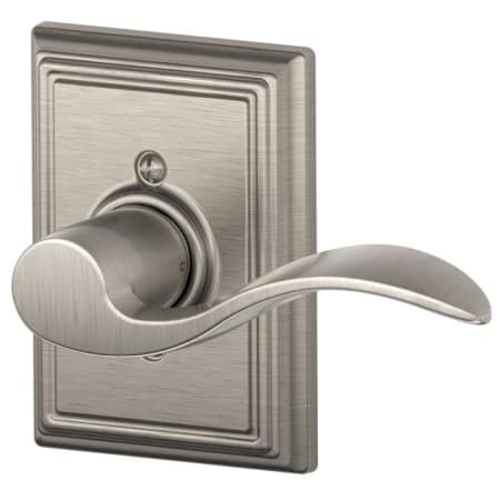 A large image of the Schlage F170-ACC-ADD-RH Satin Nickel