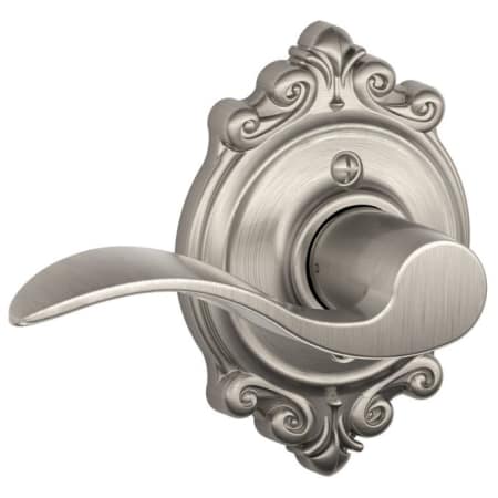 A large image of the Schlage F170-ACC-BRK-LH Satin Nickel