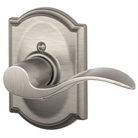 A large image of the Schlage F170-ACC-CAM-RH Satin Nickel
