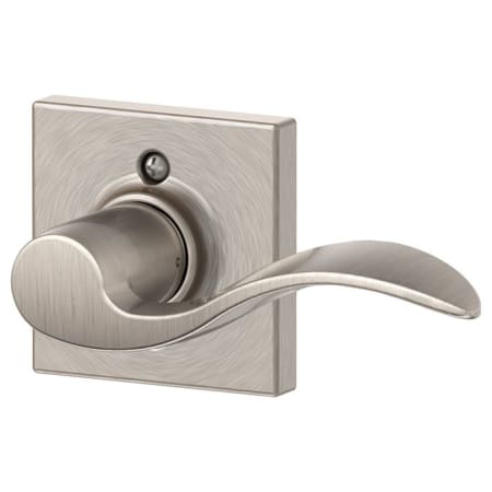A large image of the Schlage F170-ACC-COL-RH Satin Nickel