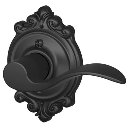 A large image of the Schlage F170-ACC-BRK-RH Matte Black