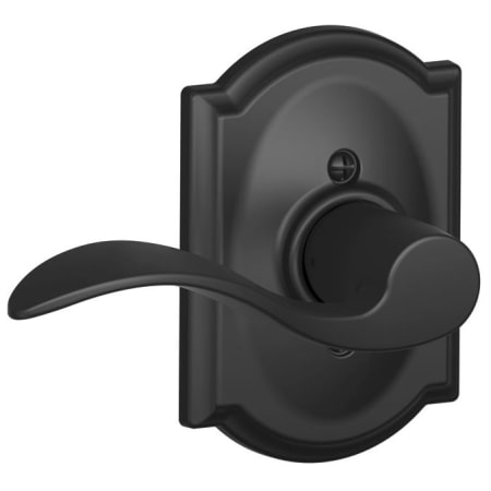 A large image of the Schlage F170-ACC-CAM-LH Matte Black