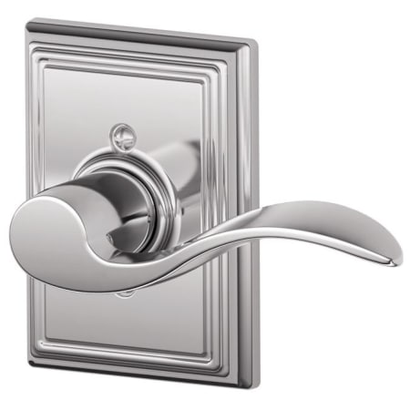 A large image of the Schlage F170-ACC-ADD-RH Polished Chrome