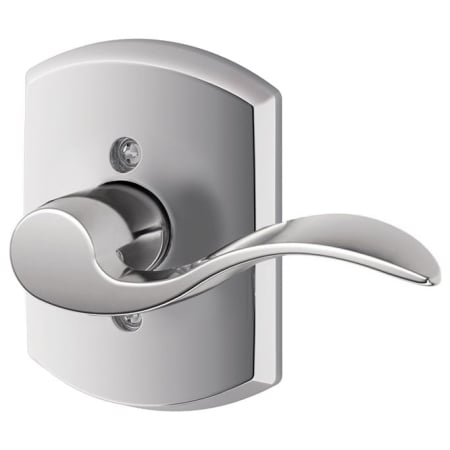 A large image of the Schlage F170-ACC-GRW-RH Bright Chrome