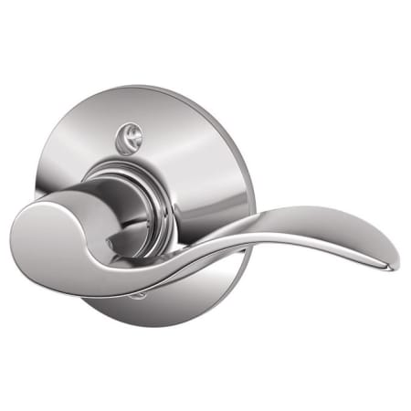 A large image of the Schlage F170-ACC-RH Polished Chrome
