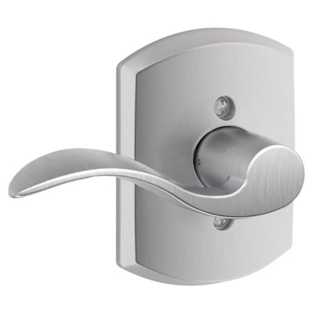 A large image of the Schlage F170-ACC-GRW-LH Satin Chrome