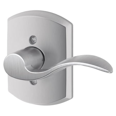 A large image of the Schlage F170-ACC-GRW-RH Satin Chrome