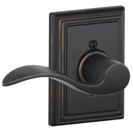 A large image of the Schlage F170-ACC-ADD-LH Aged Bronze