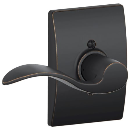 A large image of the Schlage F170-ACC-CEN-LH Aged Bronze