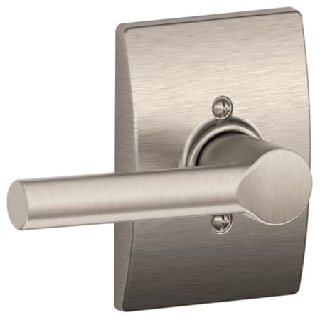 A large image of the Schlage F170-BRW-CEN Satin Nickel