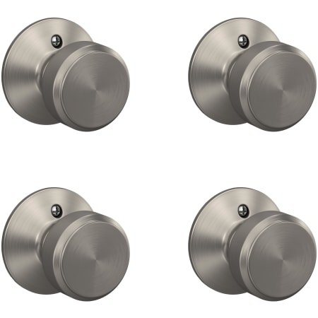 A large image of the Schlage F170-BWE-4PACK Satin Nickel