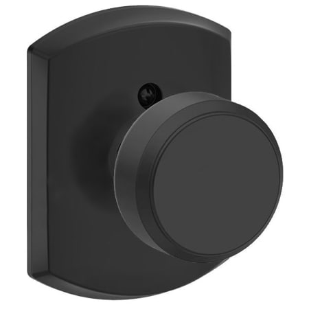 A large image of the Schlage F170-BWE-GRW Matte Black