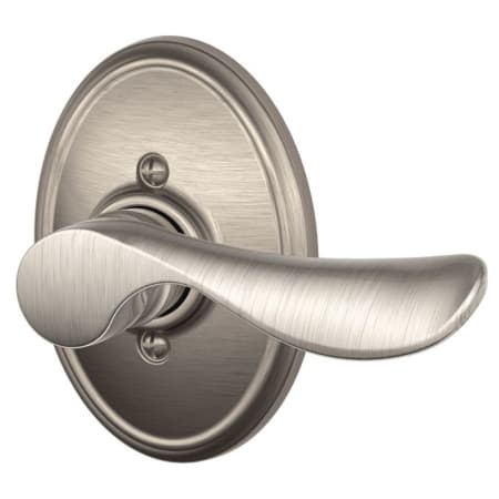 A large image of the Schlage F170-CHP-WKF-RH Satin Nickel
