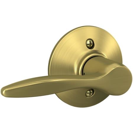 A large image of the Schlage F170-DEL-LH Satin Brass