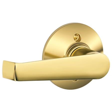 A large image of the Schlage F170-ELA Polished Brass