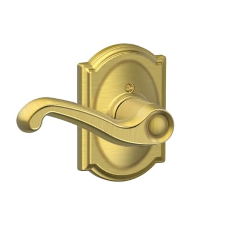 A large image of the Schlage F170-FLA-CAM-LH Satin Brass