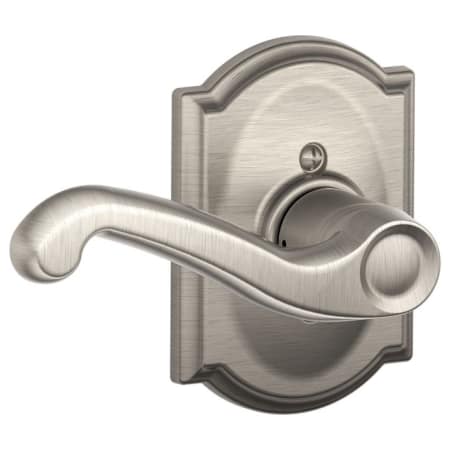 A large image of the Schlage F170-FLA-CAM-LH Satin Nickel