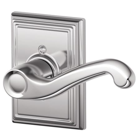 A large image of the Schlage F170-FLA-ADD-RH Polished Chrome