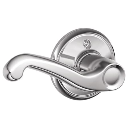 A large image of the Schlage F170-FLA-LH Polished Chrome