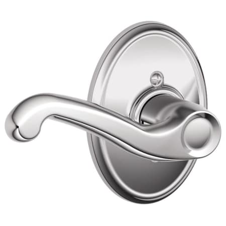 A large image of the Schlage F170-FLA-WKF-LH Polished Chrome