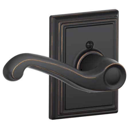 A large image of the Schlage F170-FLA-ADD-LH Aged Bronze