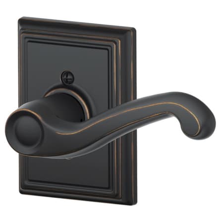 A large image of the Schlage F170-FLA-ADD-RH Aged Bronze