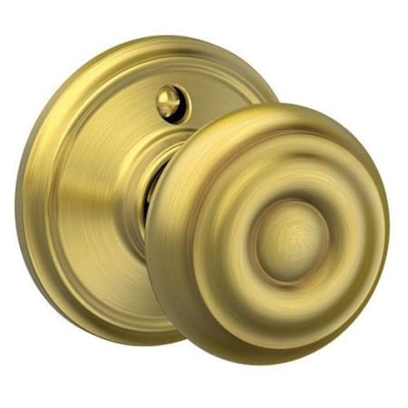A large image of the Schlage F170-GEO Satin Brass
