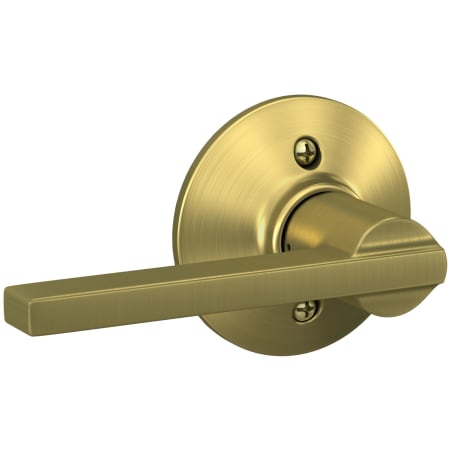 A large image of the Schlage F170-LAT Satin Brass