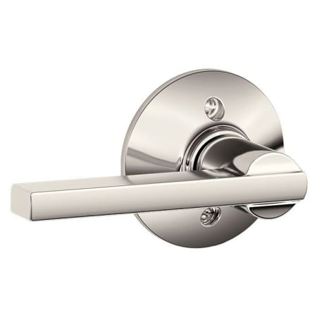A large image of the Schlage F170-LAT Polished Nickel