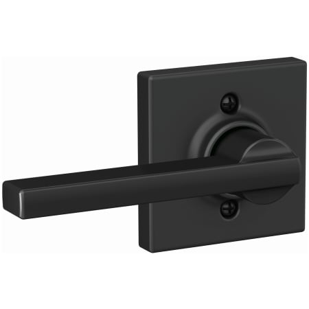A large image of the Schlage F170-LAT-COL Matte Black