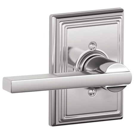 A large image of the Schlage F170-LAT-ADD Polished Chrome