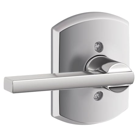 A large image of the Schlage F170-LAT-GRW Bright Chrome