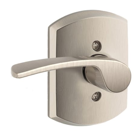 A large image of the Schlage F170-MER-GRW-LH Satin Nickel