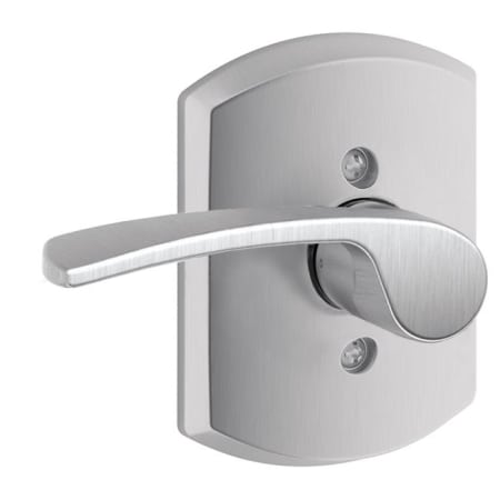 A large image of the Schlage F170-MER-GRW-LH Satin Chrome