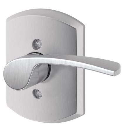 A large image of the Schlage F170-MER-GRW-RH Satin Chrome