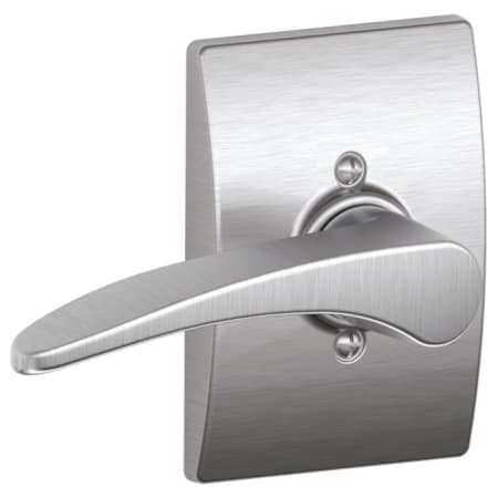 A large image of the Schlage F170-MNH-CEN-LH Satin Chrome