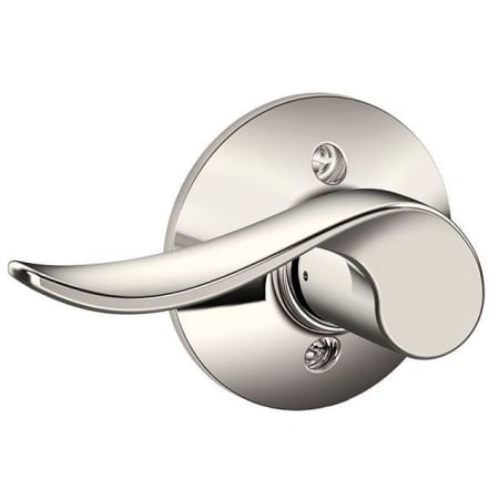 A large image of the Schlage F170-SAC-LH Polished Nickel