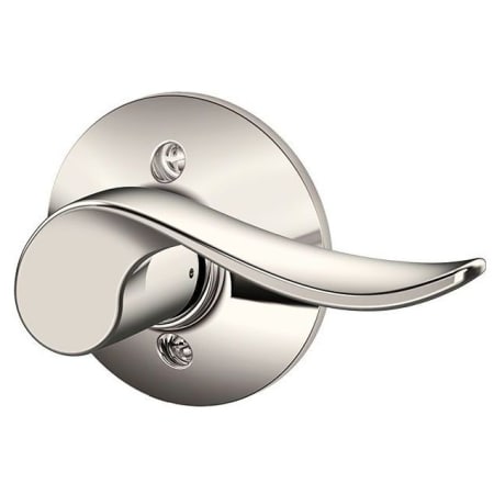 A large image of the Schlage F170-SAC-RH Polished Nickel