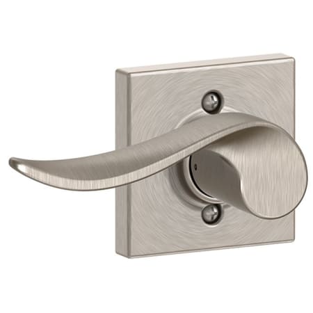A large image of the Schlage F170-SAC-COL-LH Satin Nickel