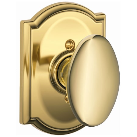 A large image of the Schlage F170-SIE-CAM Polished Brass