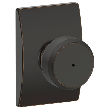 A large image of the Schlage F40-BWE-CEN Aged Bronze