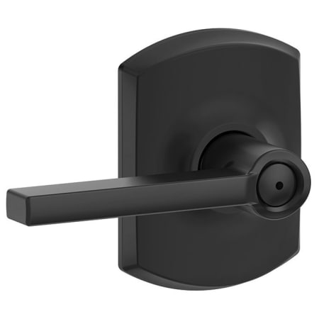 A large image of the Schlage F40-LAT-GRW Matte Black