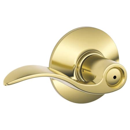 A large image of the Schlage F40-ACC Polished Brass