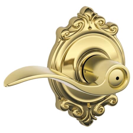 A large image of the Schlage F40-ACC-BRK Polished Brass