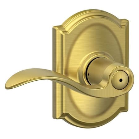 A large image of the Schlage F40-ACC-CAM Satin Brass