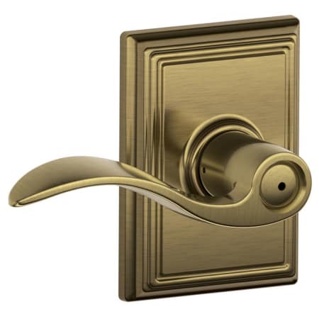 A large image of the Schlage F40-ACC-ADD Antique Brass