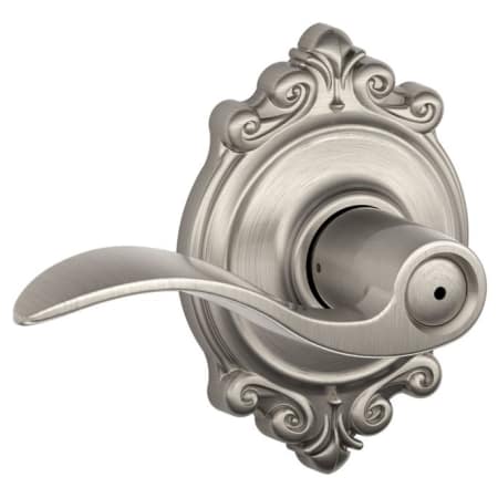 A large image of the Schlage F40-ACC-BRK Satin Nickel