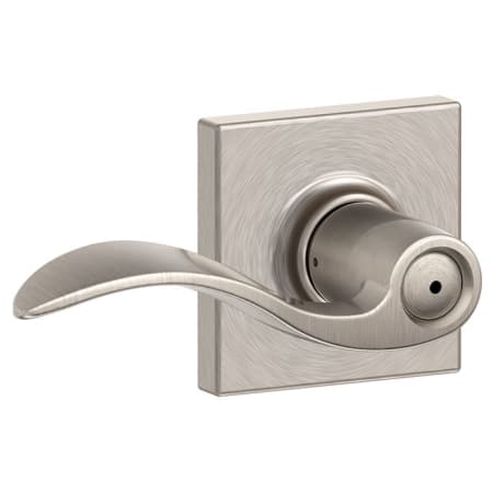 A large image of the Schlage F40-ACC-COL Satin Nickel