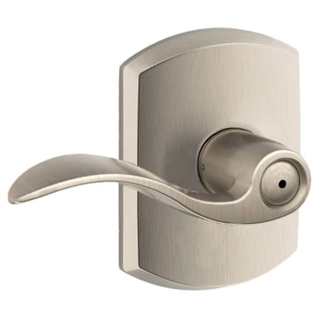 A large image of the Schlage F40-ACC-GRW Satin Nickel